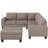 Sectional Corner Sofa L-Shape Couch Space Saving With Storage Ottoman & Cup Holders Design For Large Space Dorm Apartment-926361444