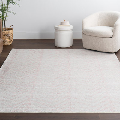 Tapis rose / ivoire Roseanne