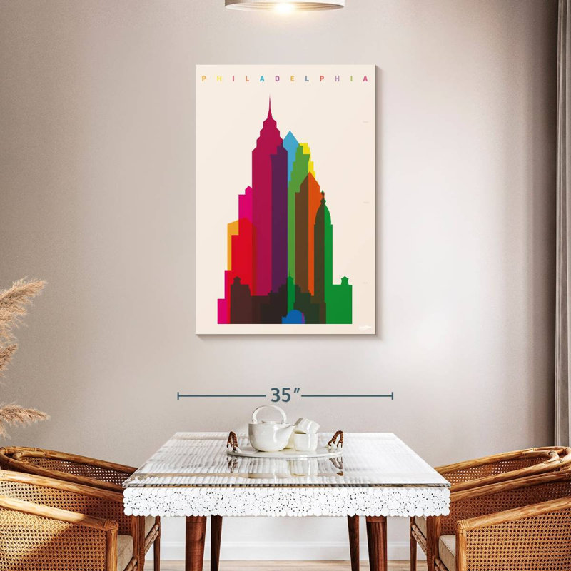 Aime Vibrant Philadelphia, H 45 po x l 30 po