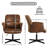 Cannoy 360° Swivel Padded Office Chair with Armrests For Living Room Bedroom Study Room-954150298