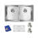 Crosstown 32" L x 19" W Double Basin Undermount Kitchen Sink with Basket Strainer