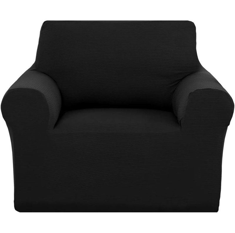 Nirmala Polyester Armchair Slipcover, Black