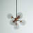 7 - Light Gold/Black Cluster Pendant