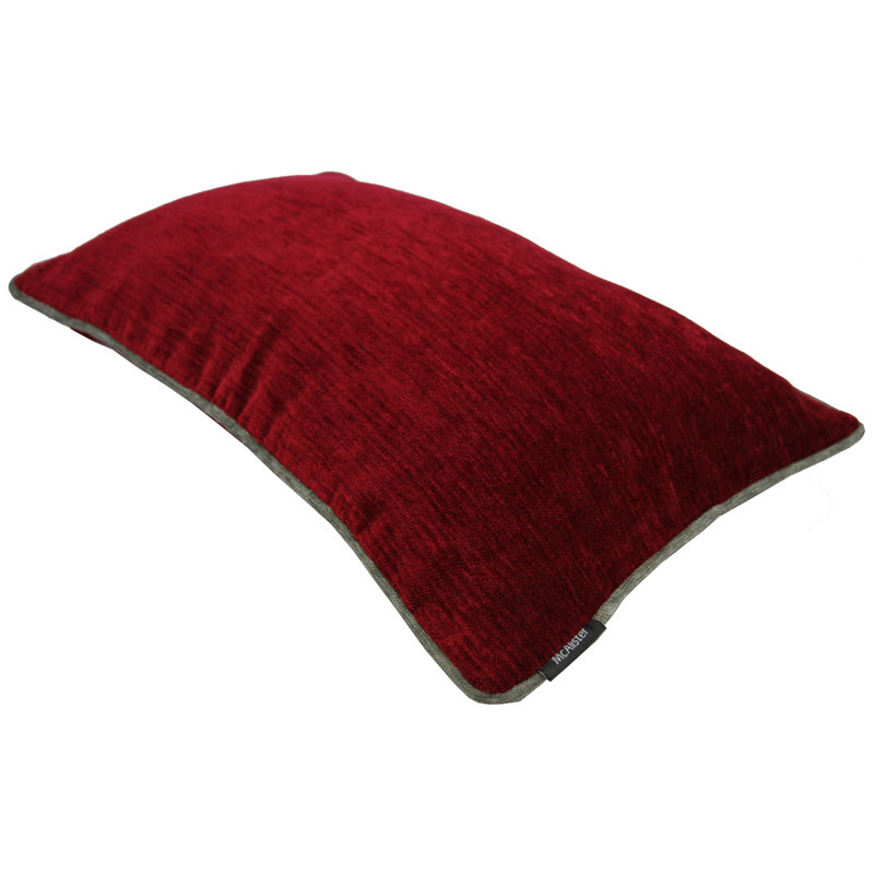 Suwanee Rectangular Cushion Cover, 30 x 50cm, Red/Grey