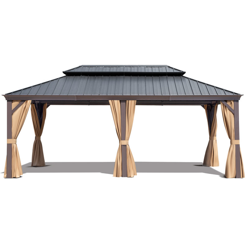Pavillon de jardin en aluminium, 20 pi x 12 pi