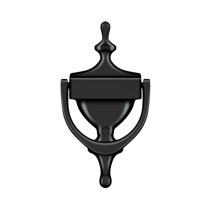 Victorian Brass Door Knocker, Black