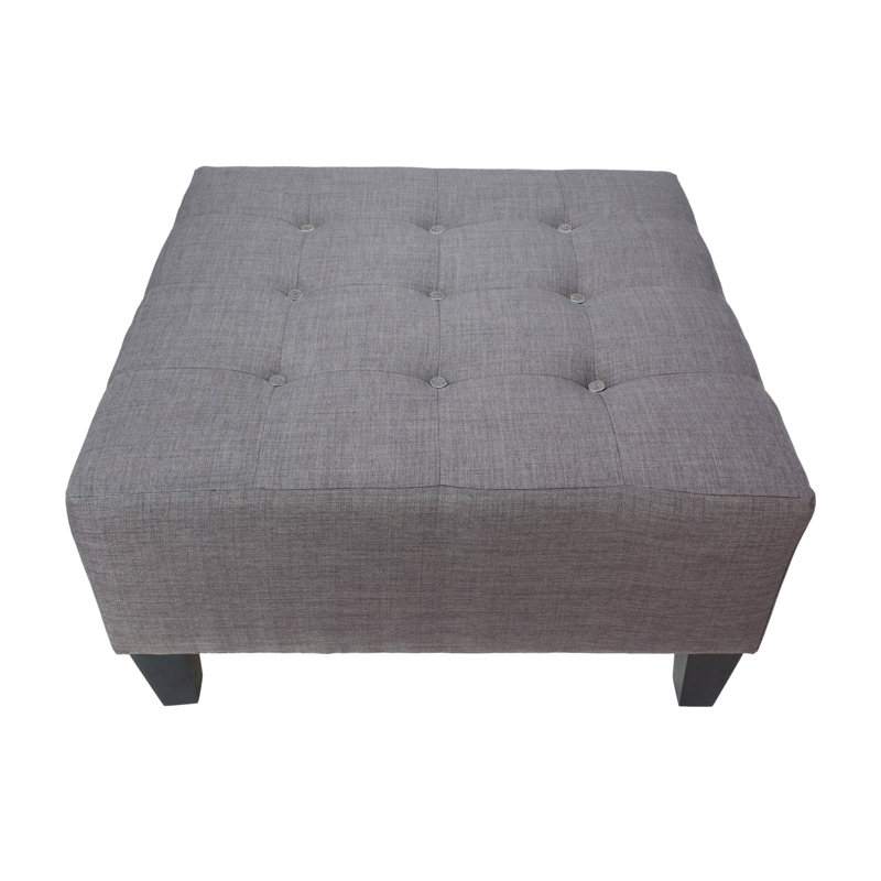 Repose-pieds standard carré 34 po Emerson, Anthracite, Gris-rouge
