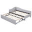 Lit de jour simple tapissier en L rembourré en forme de L avec lit gigogne, gris-832109702