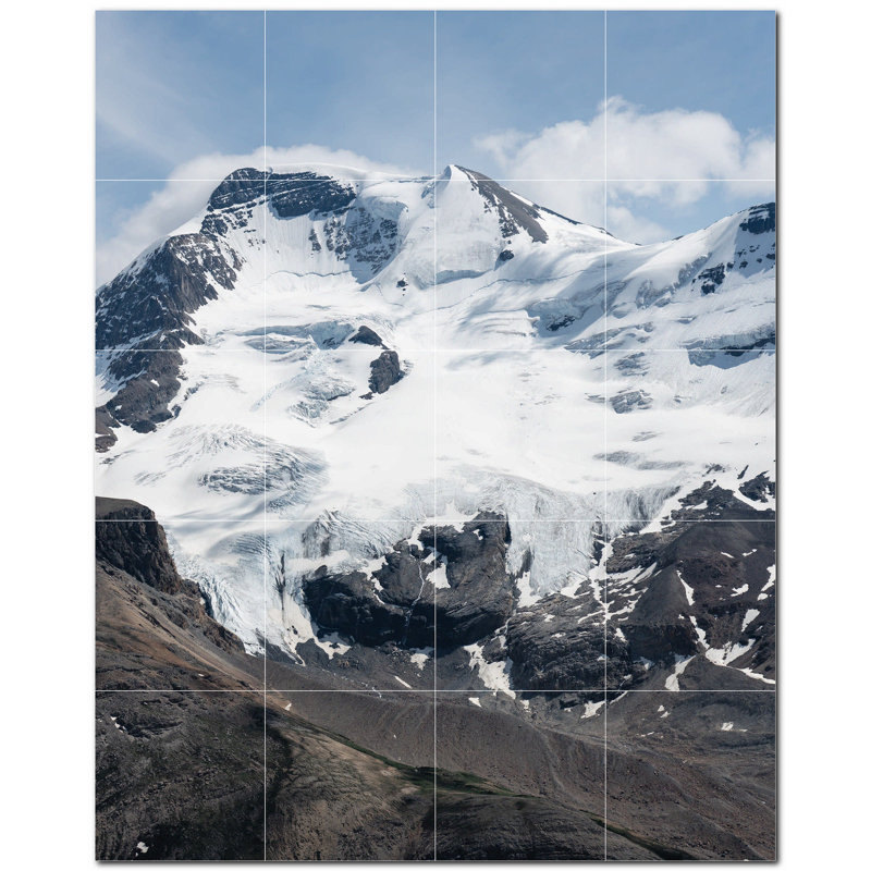 Murale décorative en céramique 8 po x 8 po Mountains Photo