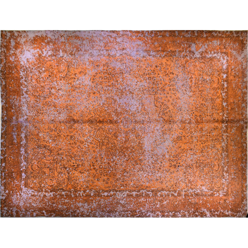 Tapis unique en laine noué à la main de style années 1990 de 9 pi 10 po x 12 pi 10 po Delaune