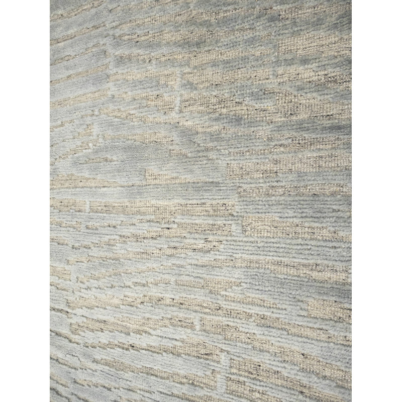 Tapis oriental gris abstrait moderne 6 x 9