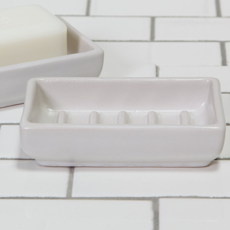 Porte-savon en céramique Hober, Blanc mat
