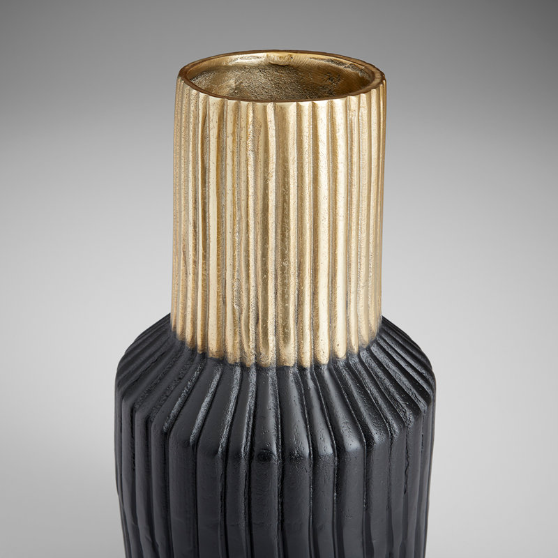 Allumage Metal Table Vase, 10.25" H x 6" W x 6" D