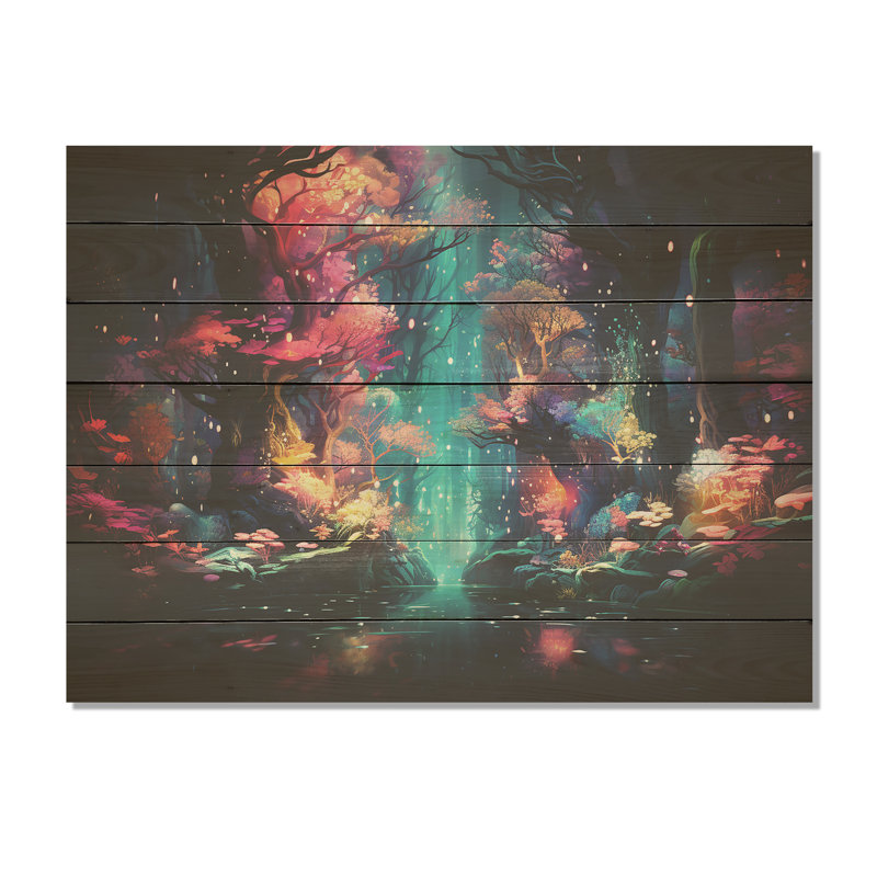 «Life In Coral Reef Paradise III - Tropical côtier sur bois», H 10 po x l 20 po