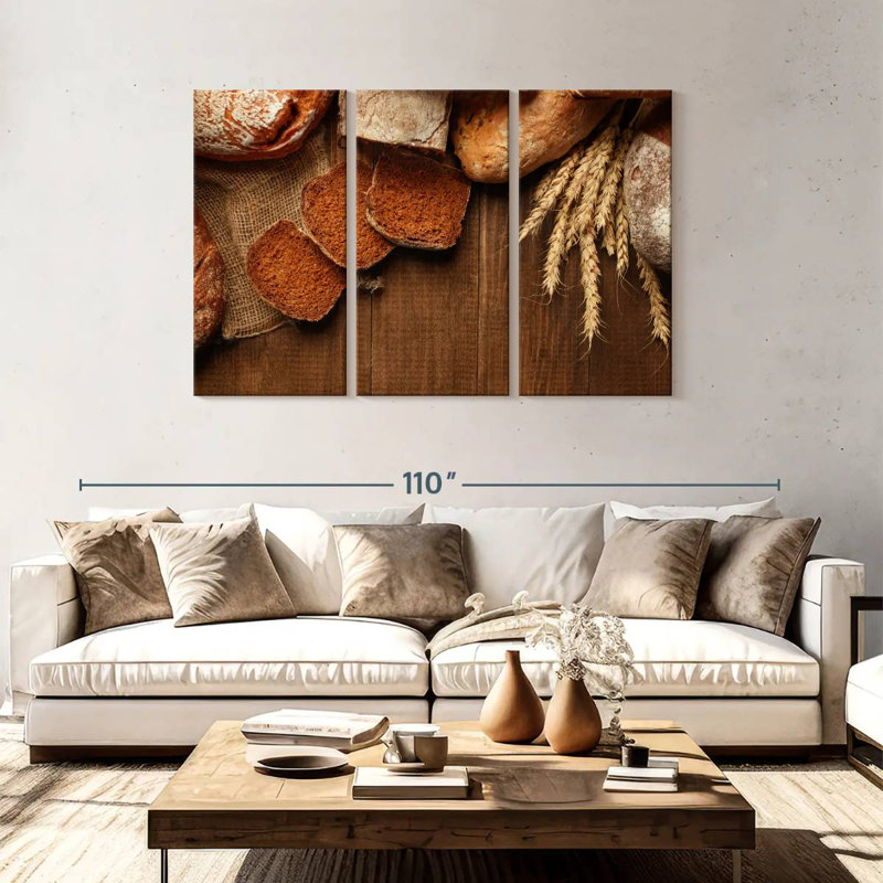 Yarlin Bread On Wood, 48" H x 74" W