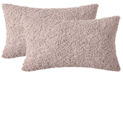 Set Of 2 Throw Pillow Faux Sheep Fur Cushion Covers