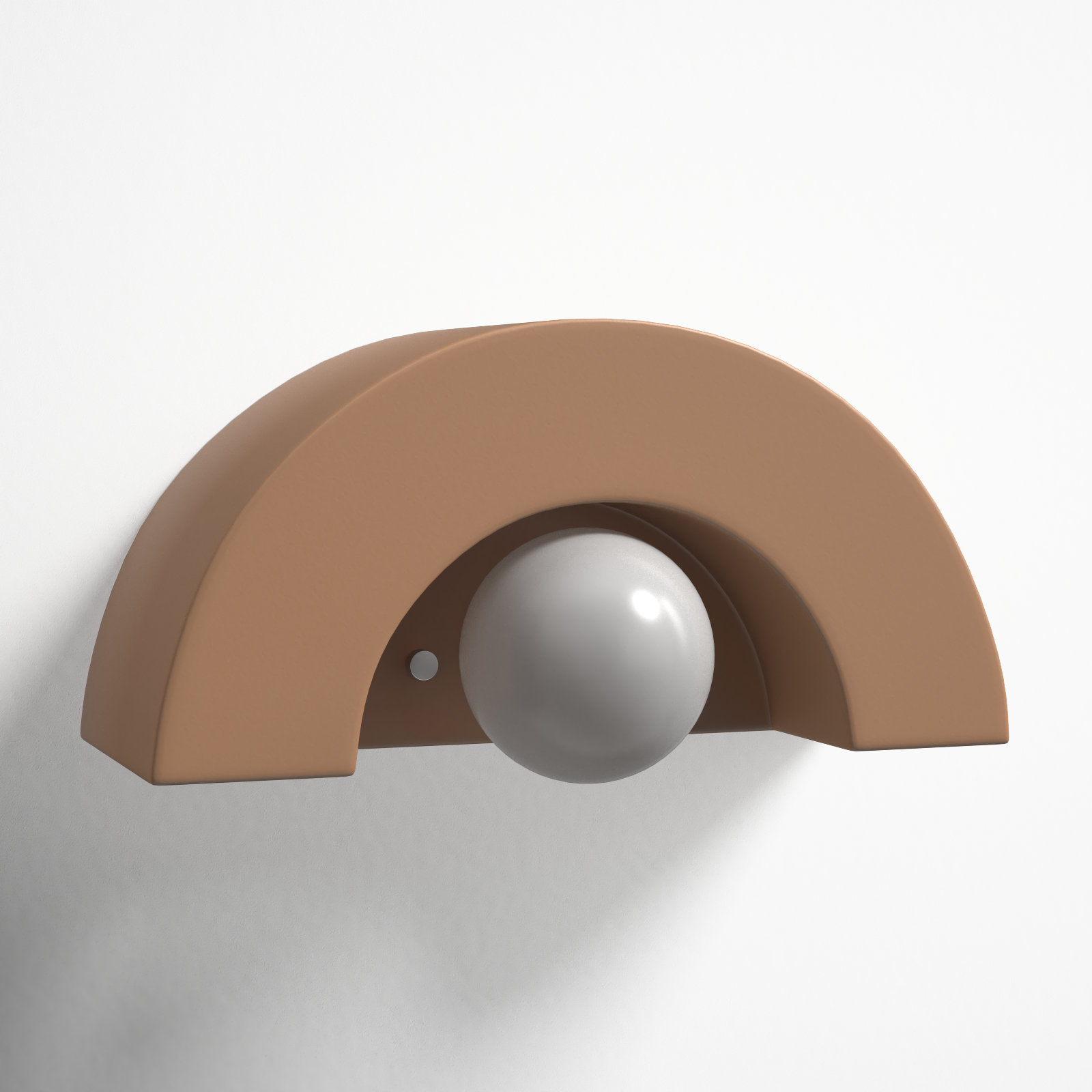 Payam Single Light Ceramic Dimmable Half Moon, Adobe