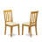 3 Piece Dining Table Set for Small Spaces Contains a Rectangle Dining Table with Dropleaf and 2 Faux Leather Chairs, Oak-1298789532