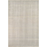 Hand Knotted Wool Area Rug in Ivory
