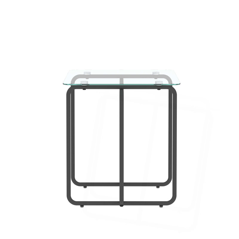 Jevontay Glass Top Single Coffee Table, Clear