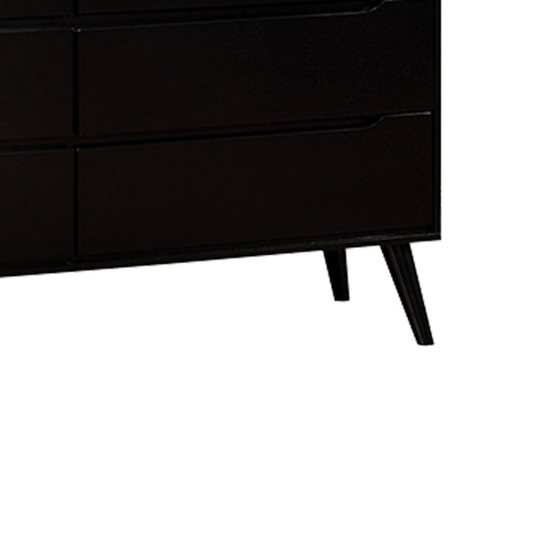 Commode double 6 tiroirs Surya, Noir