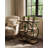 Industrial Narrow End Table, 5-Tier Sofa Side Table with Round Open Frame, Rustic Wood Accent Table for Living Room, Bedroom, Small Spaces