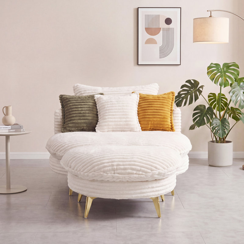 Canapé-lit Aurora Mid-Century, Blanc