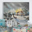 Winter Winter Village Landcape II - peinture sur toile-565096697-565096690