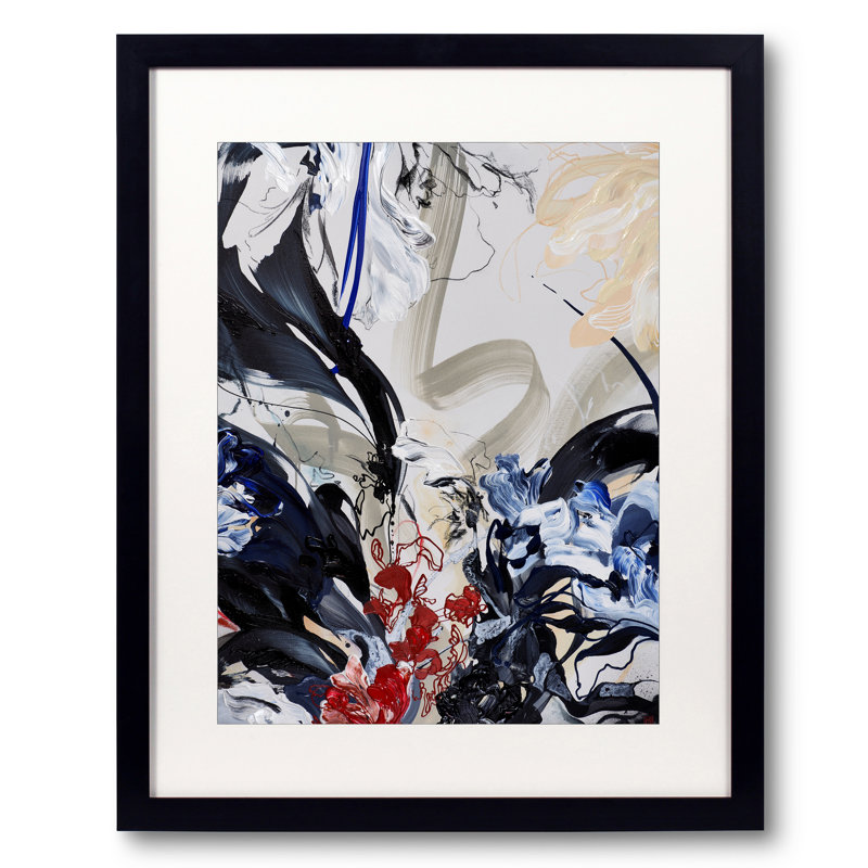 Astral Kimono Print by Novi Lim, Black Framed Paper, 20" H x 16" W