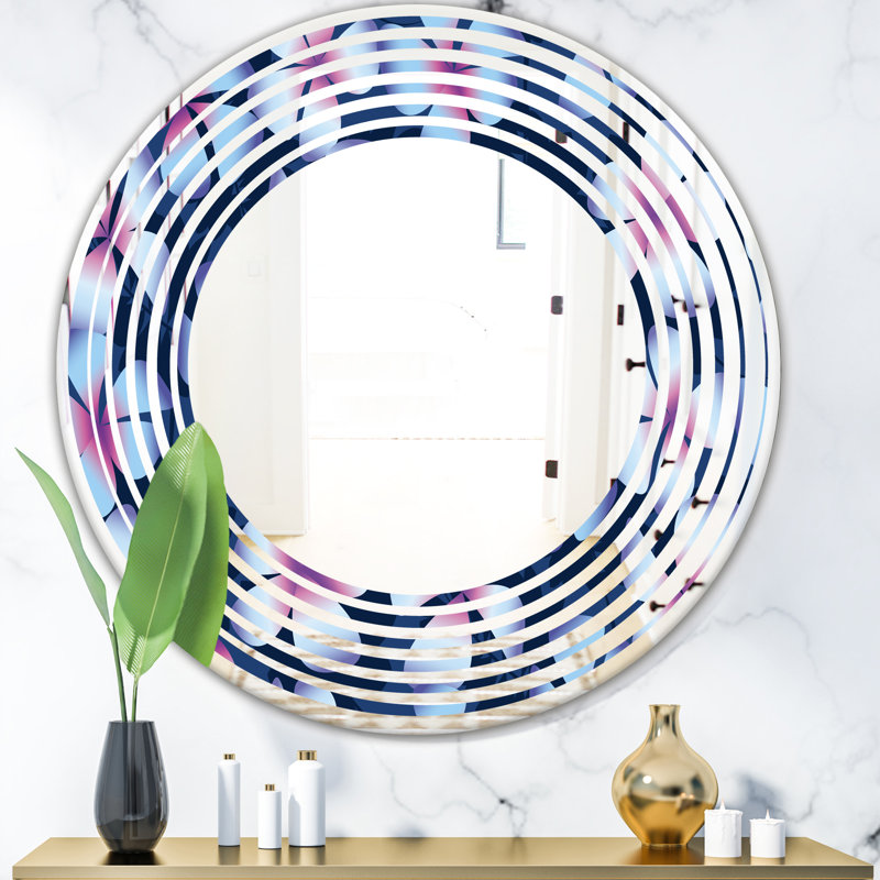Miroir mural Wave Frangipani, H 23,6 po x l 23,6 po