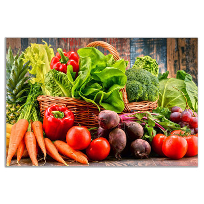 Organic Vegetables Kitchen - Wrapped Canvas Print