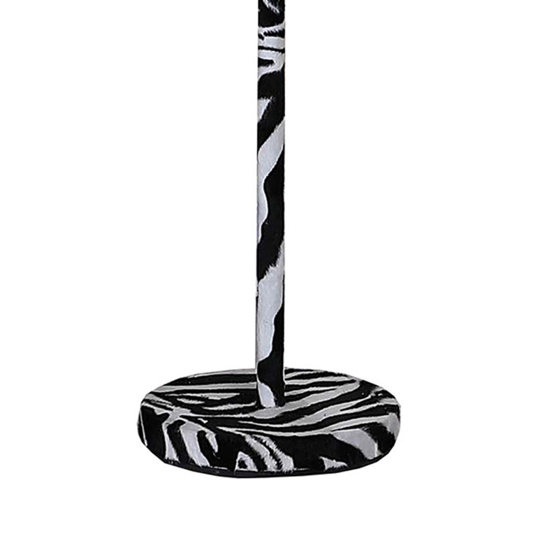 59'' Tray Table Floor Lamp, White/Black