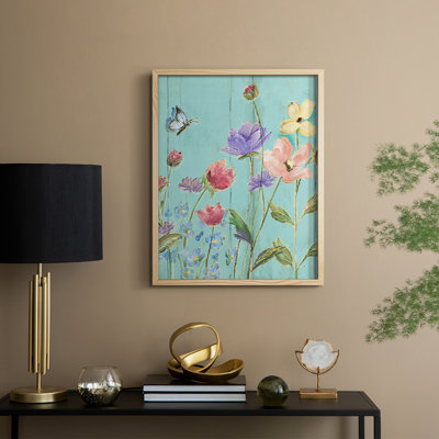 Wildflower Flutter III Framed Print - Solid Wood