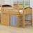 Space-Saving Loft Bed with Built-in Wardrobe, Storage Cabinet & LED-1947226090