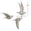 Ensemble de 3 décorations murales d'oiseaux flottants en polystone métallique-2032393552-2117833471
