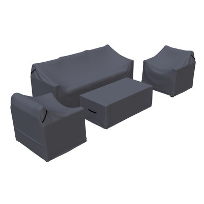 Arunas 4-Piece Outdoor Conversation Sets Group Seating Patio Furniture Covers
