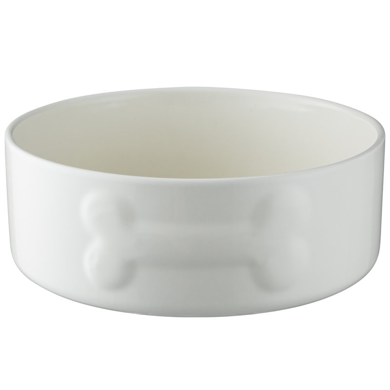 Mason Cash: bol pour chien en os gaufré - crème - 8 po, 50,7 oz - plat en céramique durable pour aliments et eau, va au micro-ondes et au lave-vaisselle, alimentation et hydratation des repas pour animaux de compagnie