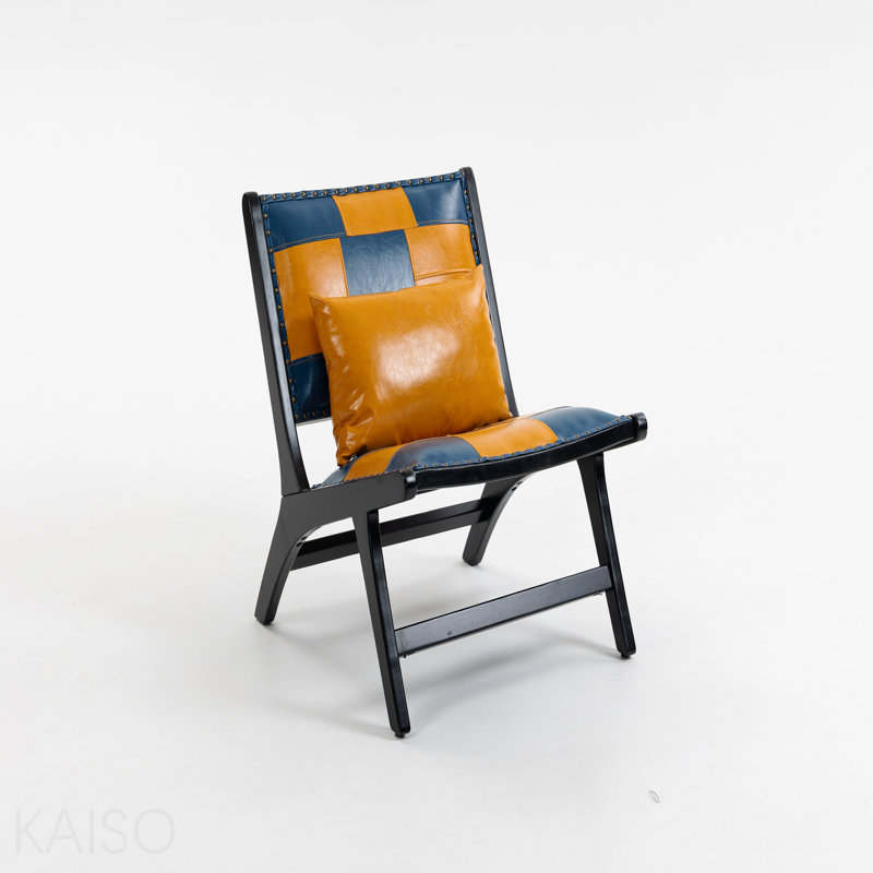Chaises d'appoint de style moderne Boho, Blue/Yellow
