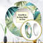 Motif tropical Palm Oasis - miroir décoratif tropical, miroir mural rond vert, impression d'art en métal-99624013