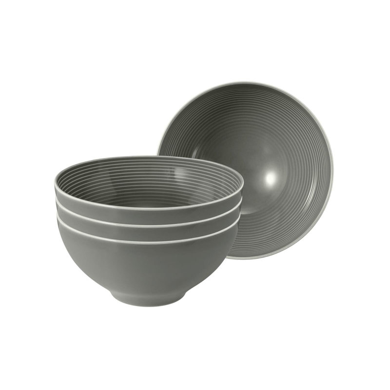 Zaydaan Porcelain Cereal Bowl, Gray