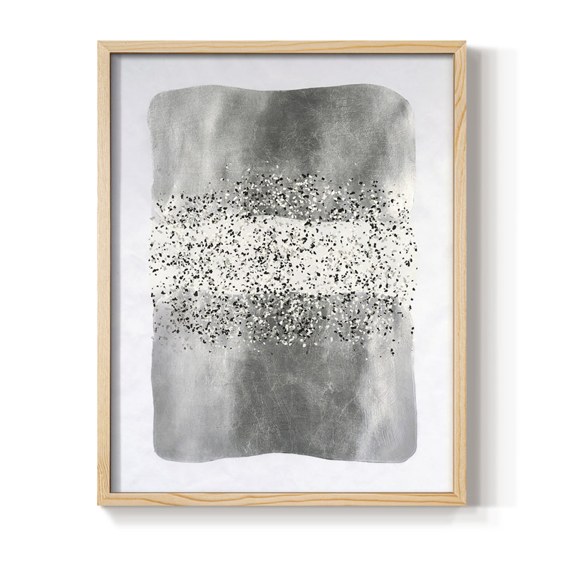 Neoprene II Framed Print - Solid Wood, Natural, 11" H x 9" W