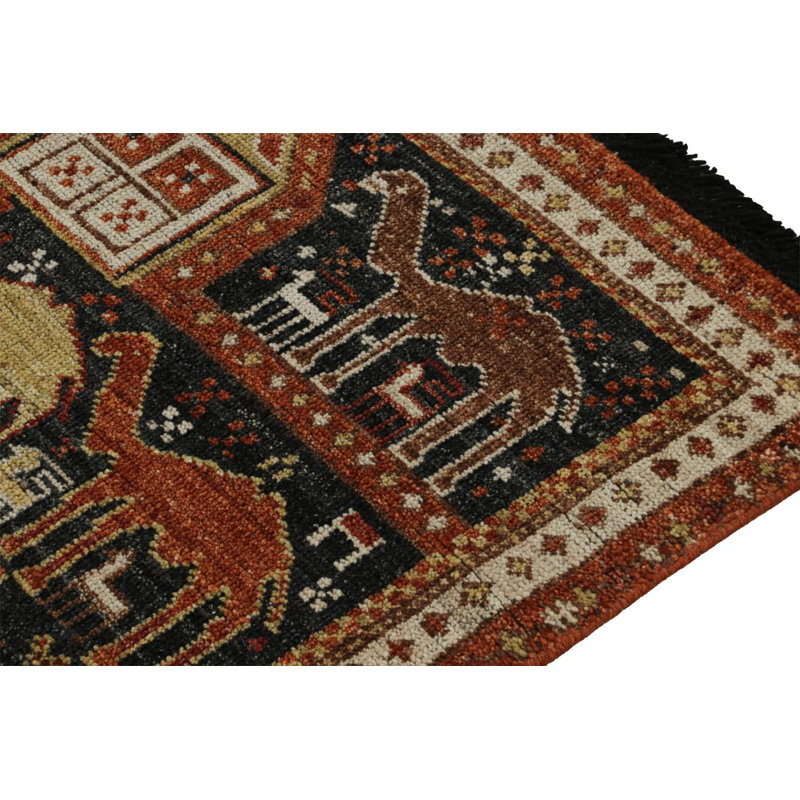 One-of-a-Kind Hand Knotted Area Rug, Square 3'1"