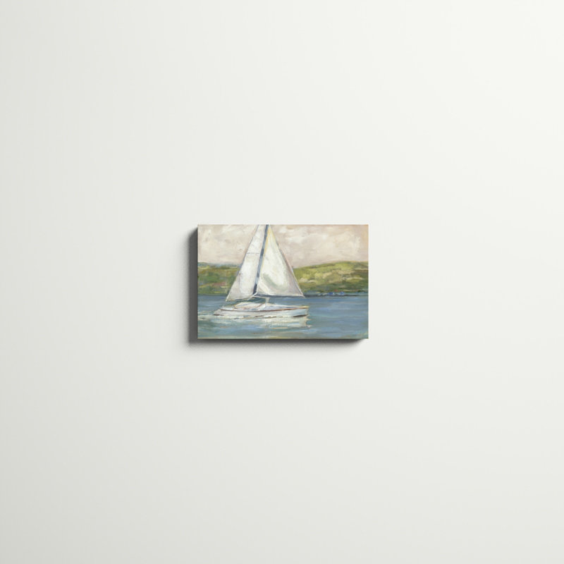 «Off the Coast I», peinture sur toile, H 12 po x l 18 po