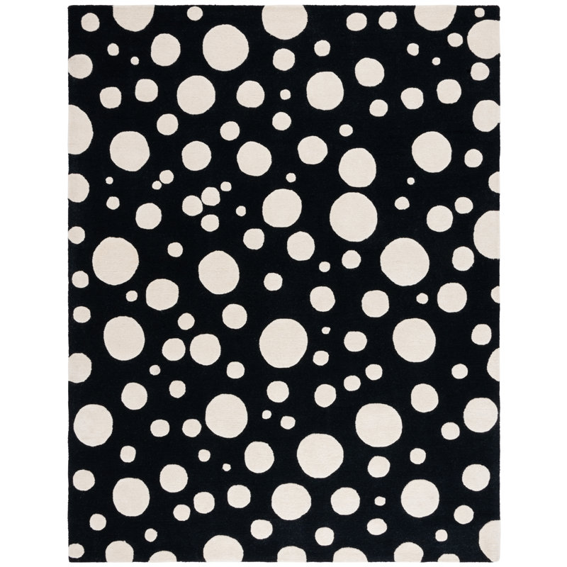 Tapis noir / ivoire Kavika, Rectangle 8 pi x 10 pi