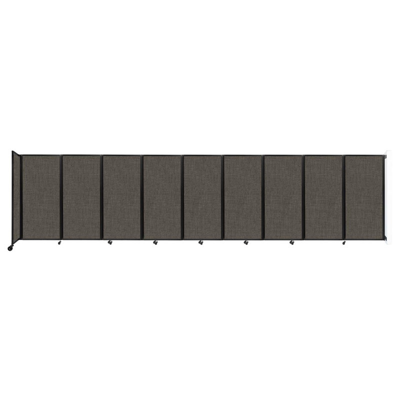 11 - Cloison pliante à panneaux, 9, H 72 po x l 300 po x P 12 po, Moka