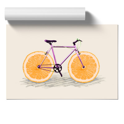 Orange Slice Bicycle - Frameless Print