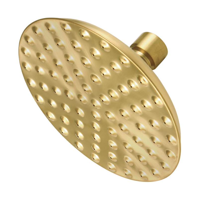 Kingston Brass Victorian 5-1/4-Inch Round Raindrop Brass Shower Head, Brushed Brass