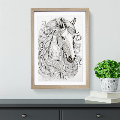 Horse Line No.3 - Framed Print