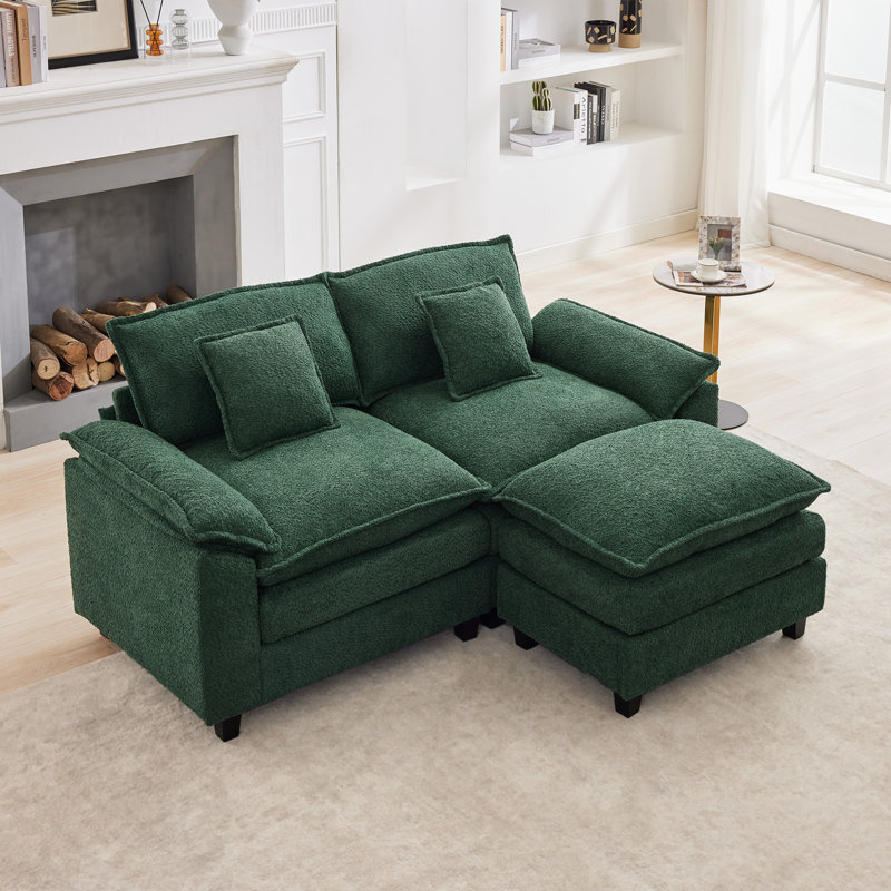 Modern Style 69.4" Modular Sofa, Green