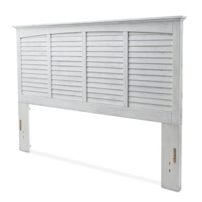 Gena - Solid Wood Headboard - King - Weathered White Finish